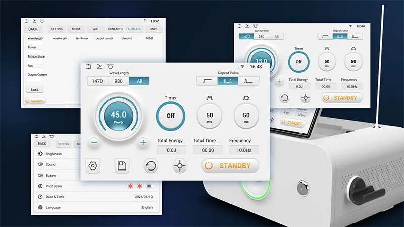 Capturas del software SmartOS 2.0 del Endolifting