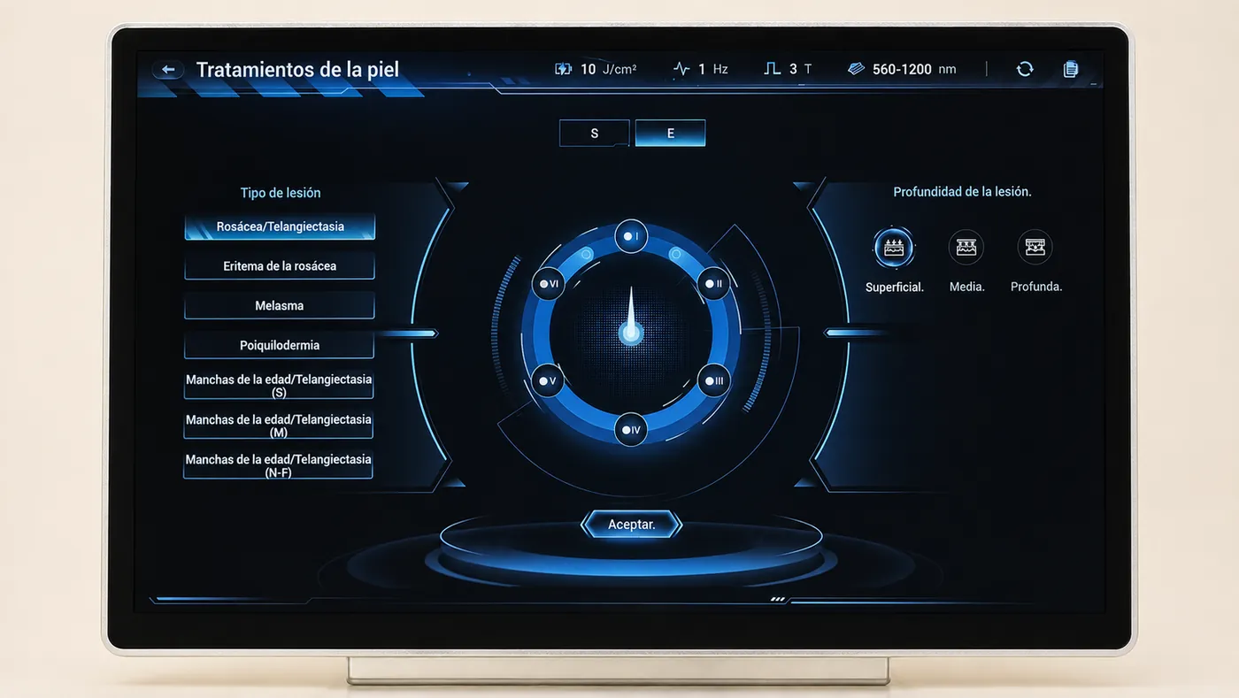 Pantalla real Tratamientos de la piel de Synerlight Pro
